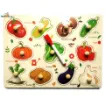 Picture of Matching Puzzle Wooden Pin Board with Whiteboard - Vegetables