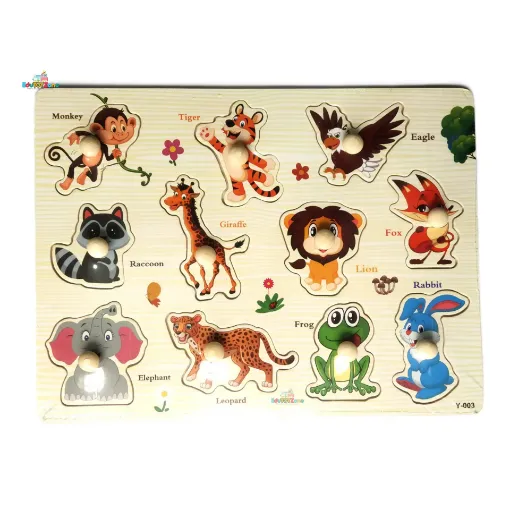 Picture of Matching Puzzle Wooden Pin Board - Animal - Y-003