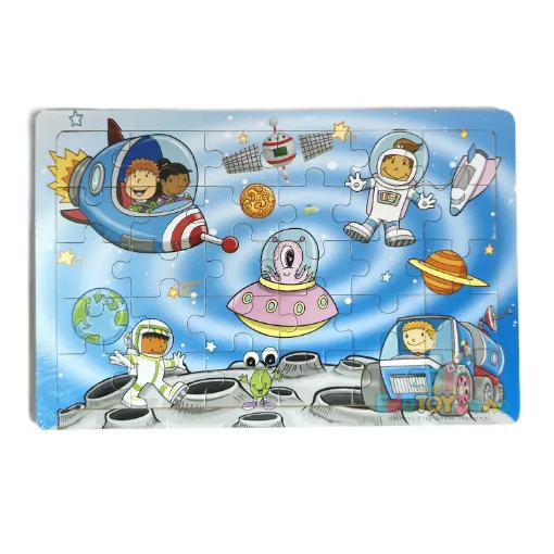 Picture of Wooden Colorful Jigsaw Puzzle - Astronaut