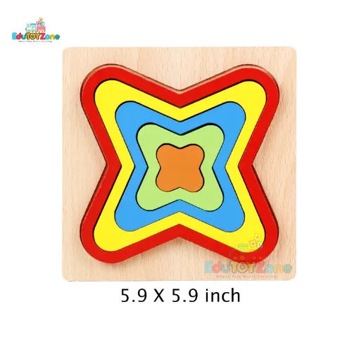 Picture of Geometric Shape Puzzle - Four Point Star